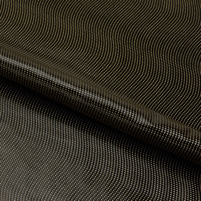 Foil Spandex Swirl Black Fabric
