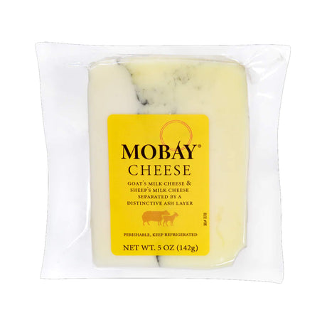 Mobay® Goat & Sheep Milk Layered Cheese – Artisan Wisconsin Cheese with Grapevine Ash