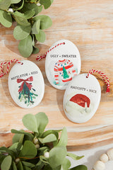 4.5" Holiday Resin Disc Ornament