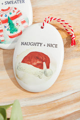 4.5" Holiday Resin Disc Ornament