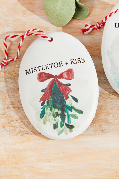 4.5" Holiday Resin Disc Ornament