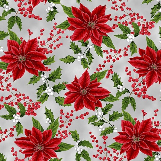 Quilting Cotton Holiday Decadence Christmas Metallic Hoffman Fabrics