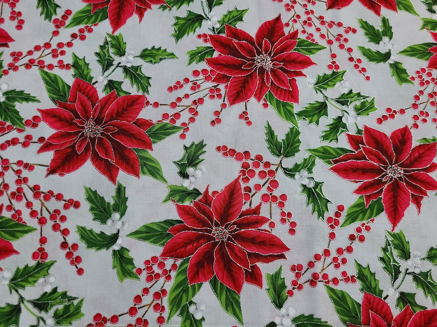 Quilting Cotton Holiday Decadence Christmas Metallic Hoffman Fabrics