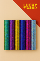 Glitter Vinyl Heat Transfer Vinyl Fabric - Violet, Glitter, 20" H x 12" W (Foot)