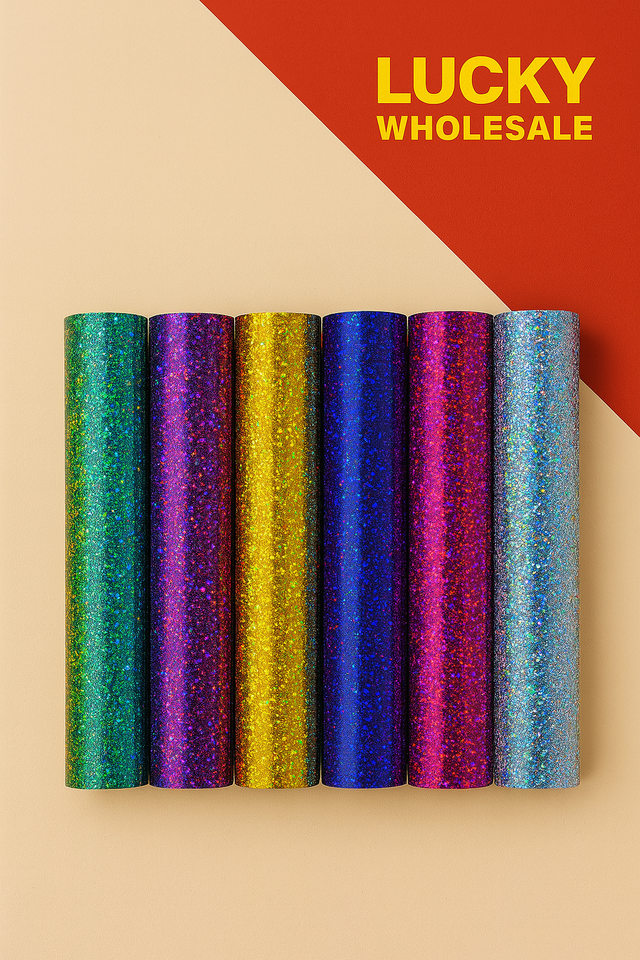 Glitter Vinyl Heat Transfer Vinyl Fabric - Violet, Glitter, 20" H x 12" W (Foot)