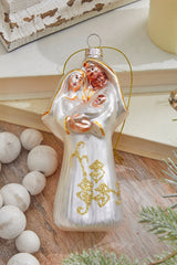 Glass Holy Family Ornament 5 Inch Christmas Decor