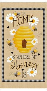 Quilting Cotton Home is Where My Honey Is Timeless Treasures Bee Gnomes