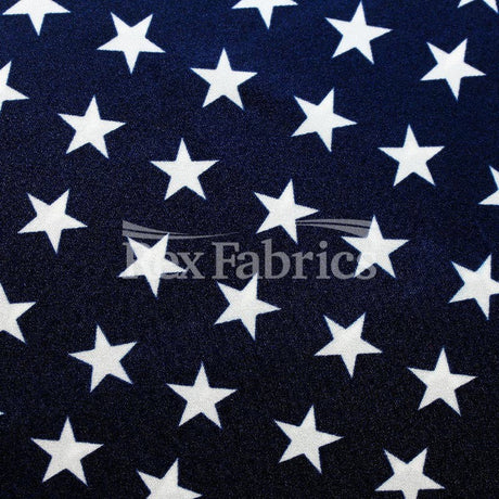Homeland Star & Stripe Nylon Spandex Fabric - Navy/White Stars, Red/White Stripes, 58/60" Width (1 Yard)