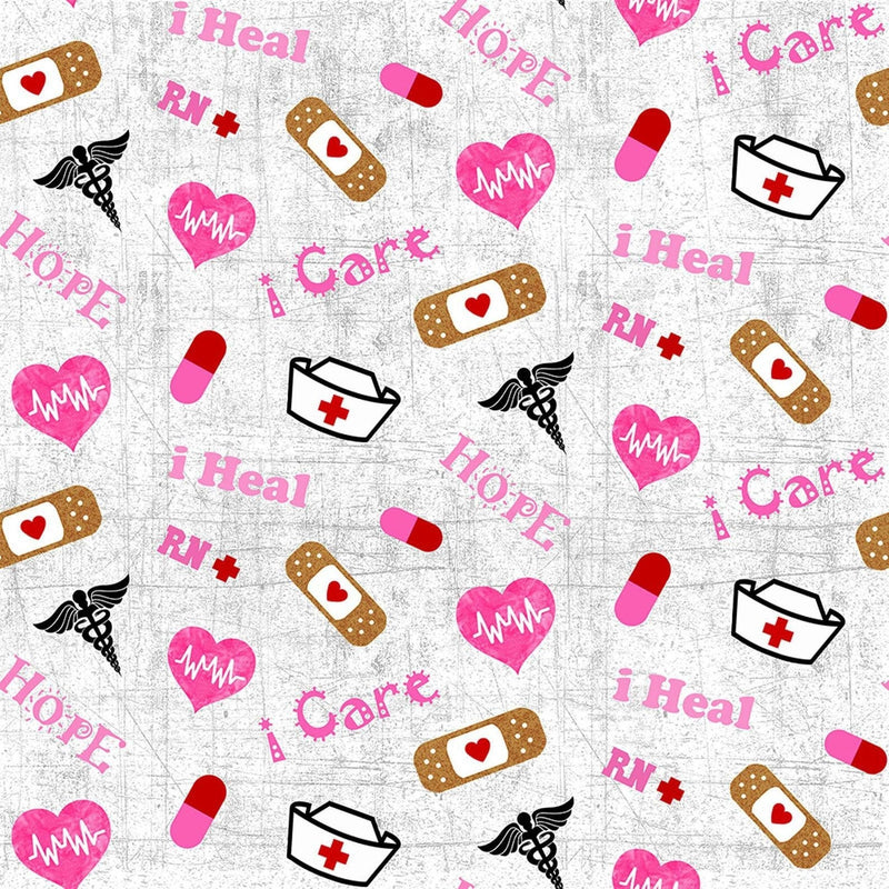 Quilting Cotton Hometown Heroes Nurses Print Windham