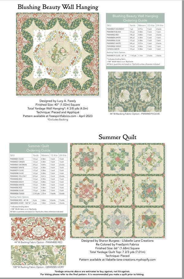 Quilting Cotton Honeysuckle White Leicester Collection William Morris