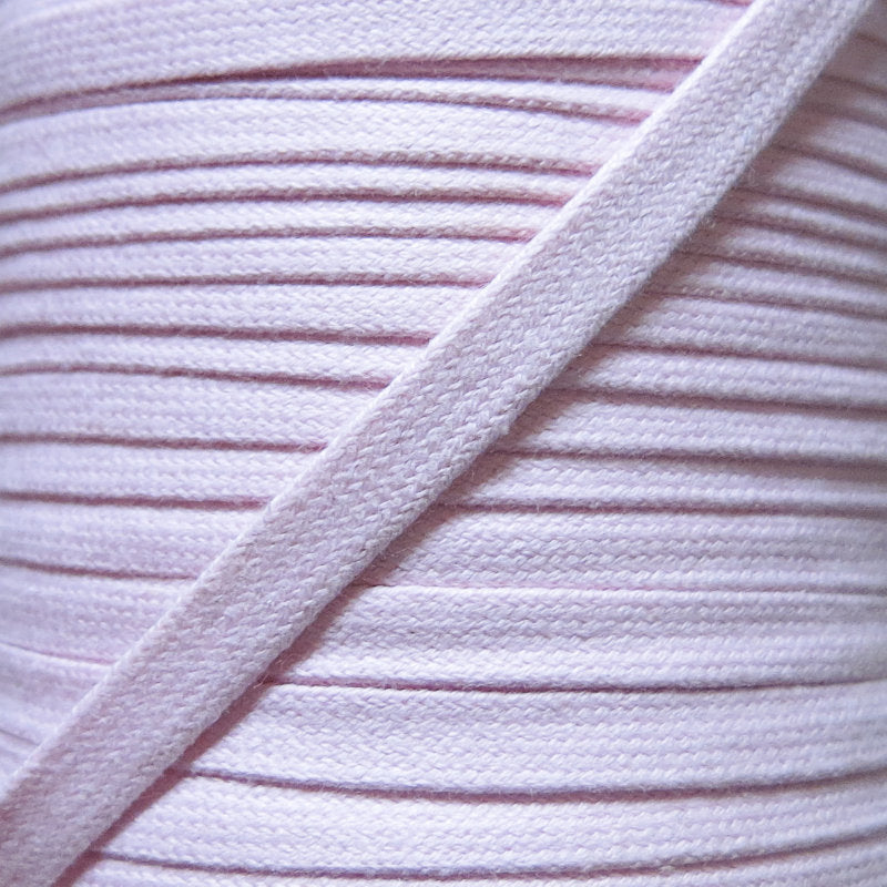 Cotton Hoodie Drawstring Flat Tape Bubble Pink 3/8"