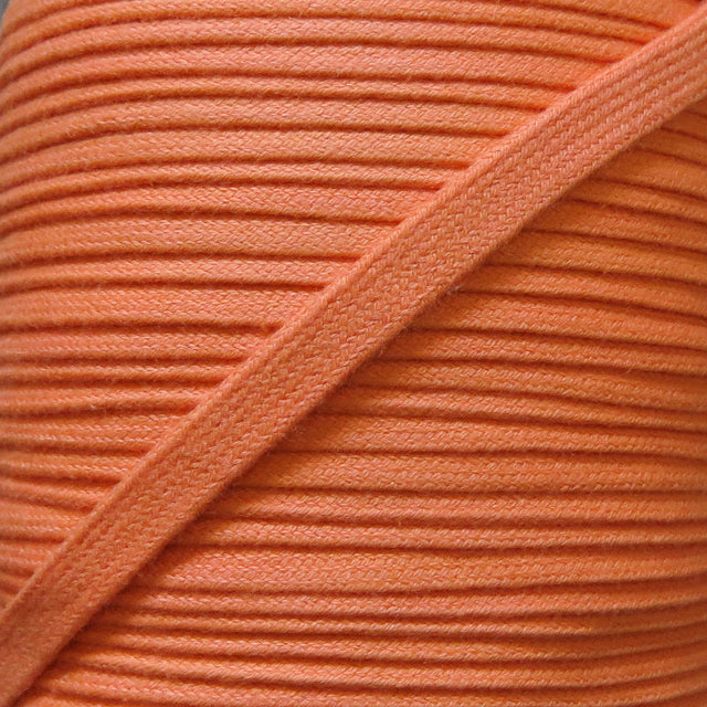Cotton Hoodie Drawstring Flat Tape 3/8" Orange