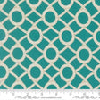 Cotton Print Horizon Reef Rope Net Fabric 44/45 Turquoise