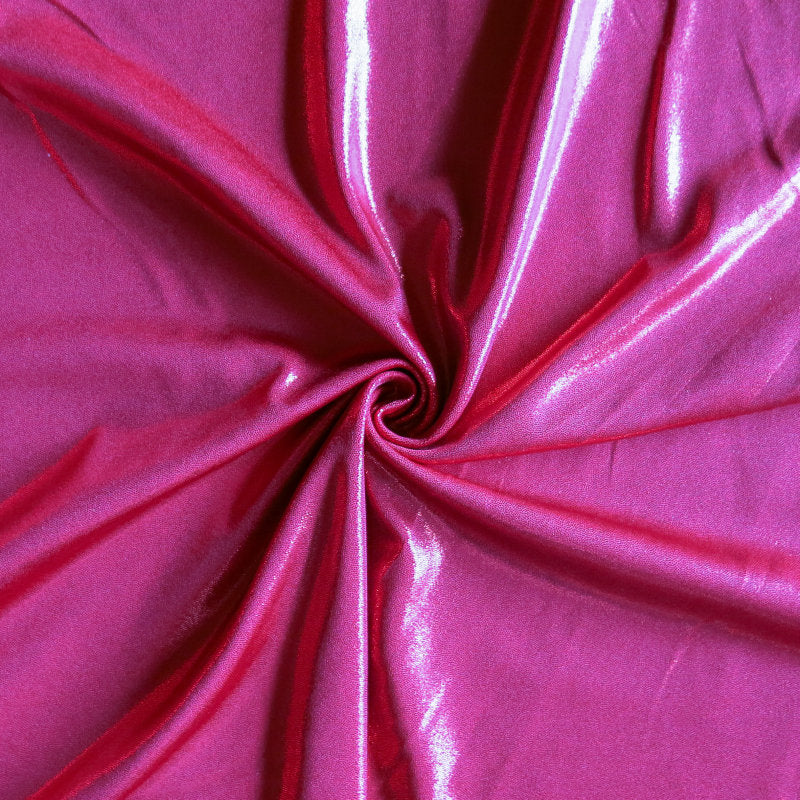 Swim Knit Hot Pink Liquid Metallic Polyester Spandex