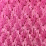 Swirl Rosebud Faux Fur Fabric - 100 Percent Polyester Faux Fur Fabric, Rose Pattern, 60" Width, 11 MM Pile Length (1 Yard)