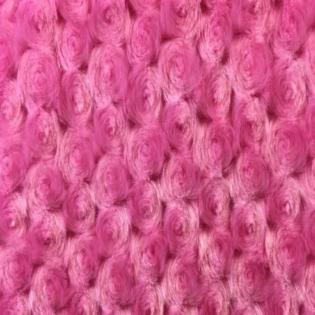 Swirl Rosebud Faux Fur Fabric - 100 Percent Polyester Faux Fur Fabric, Rose Pattern, 60" Width, 11 MM Pile Length (1 Yard)