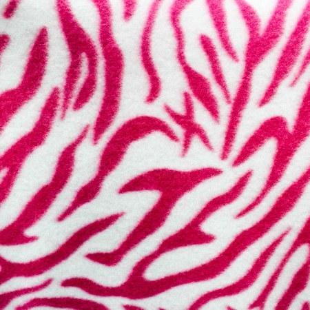 Zebra Print Fleece Polyester Fabric - Zebra Print, 60" Width, 280 GSM (1 Yard)