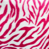 Zebra Print Fleece Polyester Fabric - Zebra Print, 60" Width, 280 GSM (1 Yard)