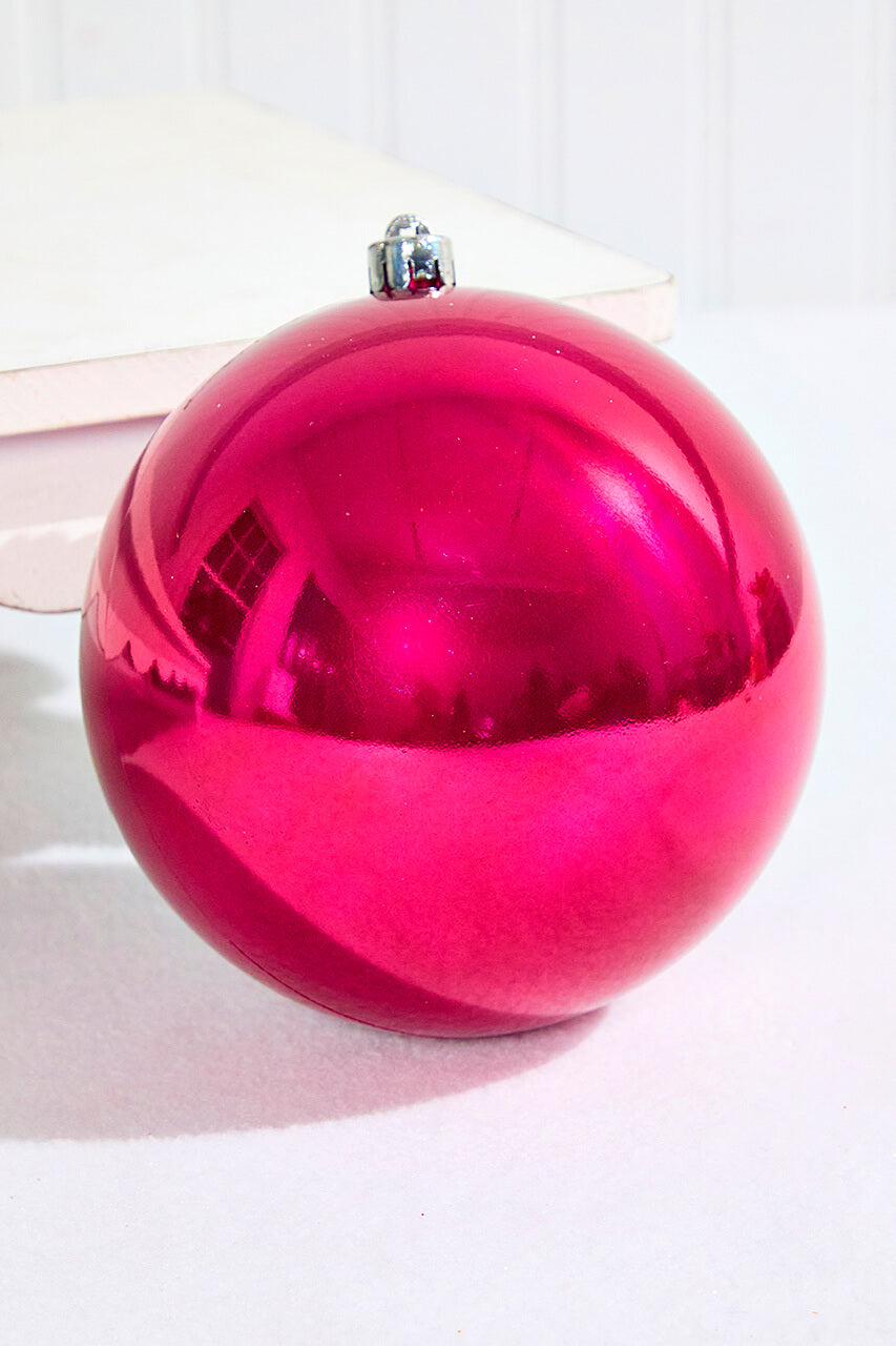 5.5" Festive Pink Shatterproof Ornament