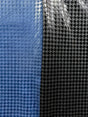 New Navy Or Black Houndstooth Foil Nylon Spandex Supplex Fabric - Navy, Black Houndstooth, 58" Width