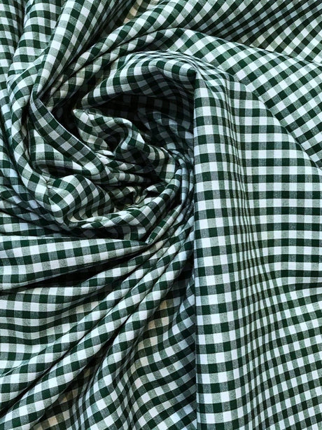 Gingham 1/4" Checkered Poly Cotton Fabric - Checkered Pattern, 57/58" Width (1 Yard)