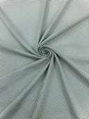 Gingham 1/8 Squares Polyester Poplin Fabric - Checkered Gingham, 60" Width (1 Yard)
