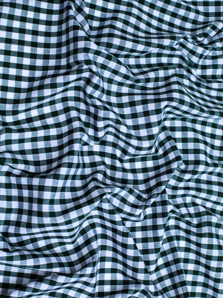 Gingham 1/4" Checkered Poly Cotton Fabric - Checkered Pattern, 57/58" Width (1 Yard)