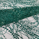 Galaxy Glitter Design Mesh Lace Polyester Fabric - Glitter Galaxy Pattern, 52-54" Width (1 Yard)