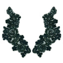 Beaded Corded Floral Lace Applique Pair