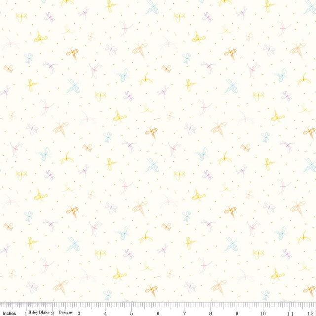 Cotton Dragonflies Fabric 43/44" Hush Hush 5