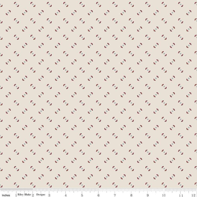 Cotton Ditsy Darling Heart Print Fabric 43/44"