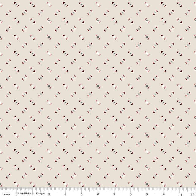 Cotton Ditsy Darling Heart Print Fabric 43/44"