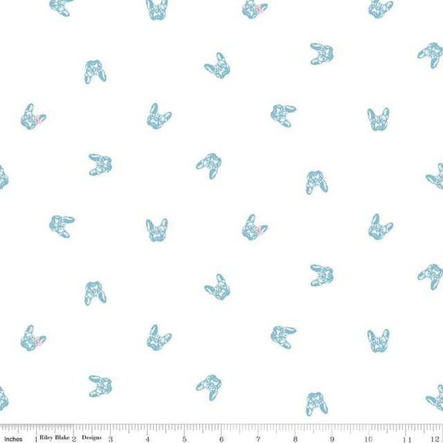 Cotton Frenchie Friends Print Fabric 43/44"