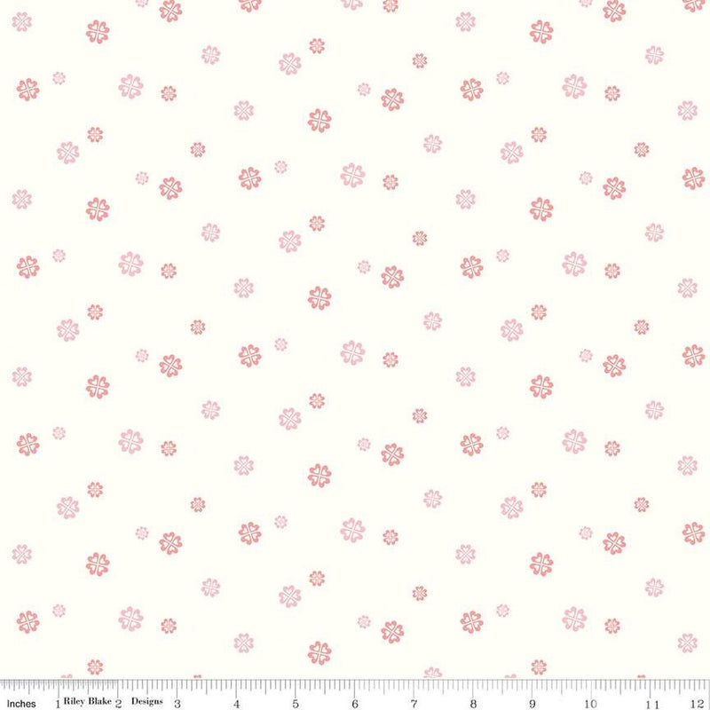 Cotton Print Hush Hush 5 Love & Friendship Fabric 43/44" Blossoms with Heart Petals