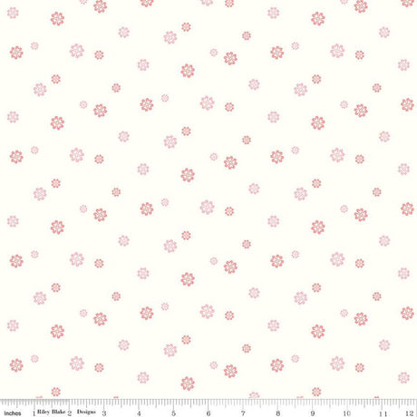 Cotton Print Hush Hush 5 Love & Friendship Fabric 43/44" Blossoms with Heart Petals