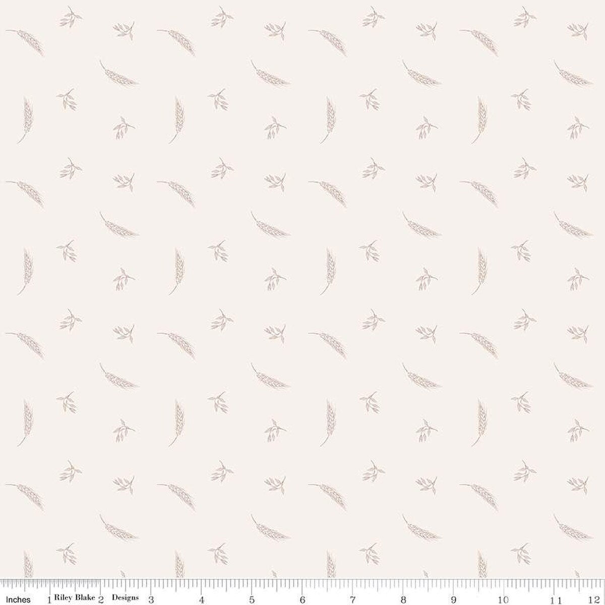 Cotton Print Hush Hush 5 Prairie Grain Fabric 43/44" Tossed Wheat