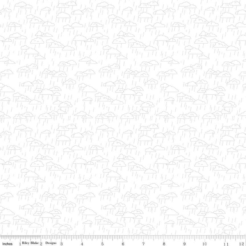 Cotton Clouds Print Fabric 43/44" Hush Hush 5