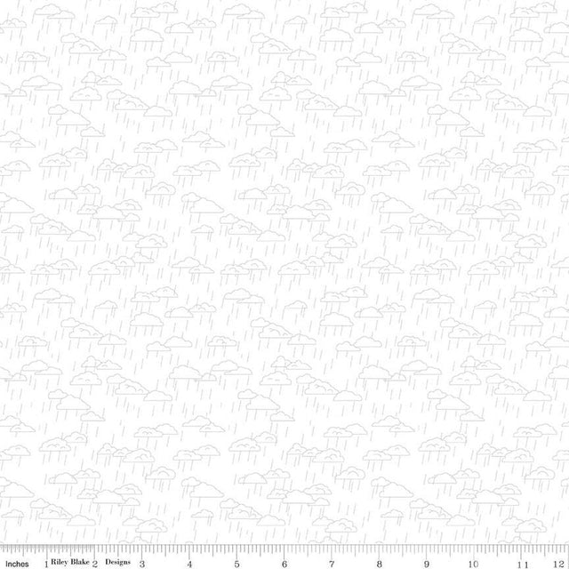 Cotton Clouds Print Fabric 43/44" Hush Hush 5