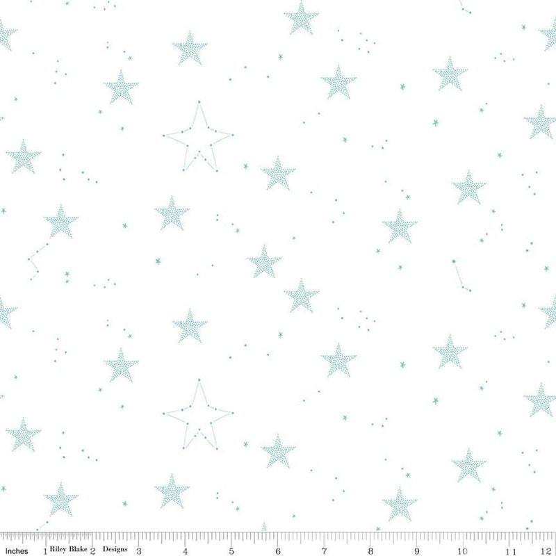 Cotton Quilting Fabric Hush Hush 5 Wish Upon a Star Stars and Pin Dots 43/44"