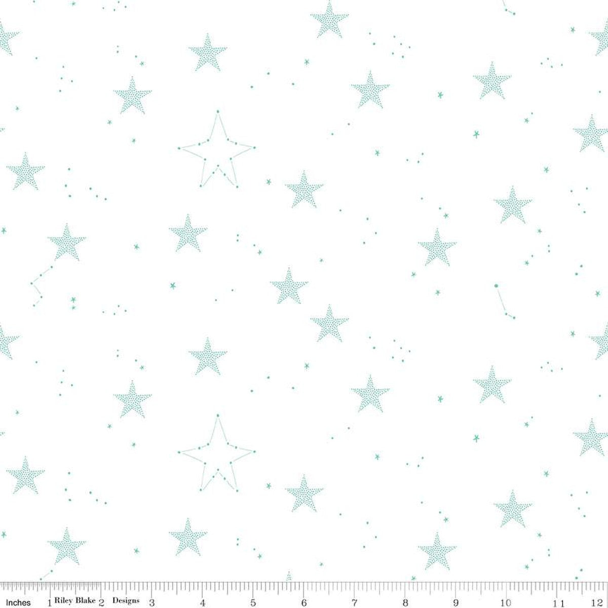 Cotton Quilting Fabric Hush Hush 5 Wish Upon a Star Stars and Pin Dots 43/44"