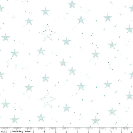 Cotton Quilting Fabric Hush Hush 5 Wish Upon a Star Stars and Pin Dots 43/44"