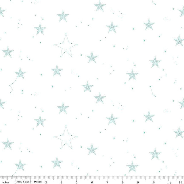 Cotton Quilting Fabric Hush Hush 5 Wish Upon a Star Stars and Pin Dots 43/44"