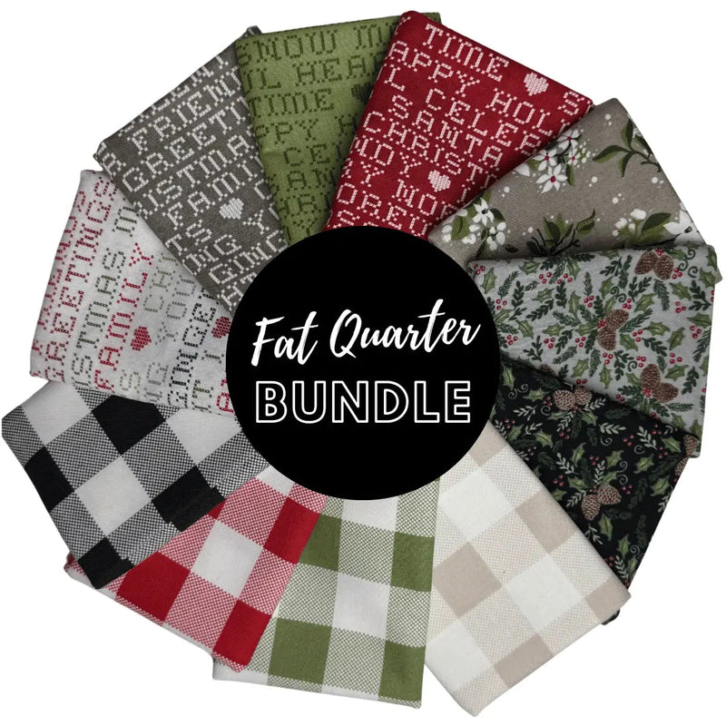 Cotton Fat Quarter Bundle Hustle & Bustle Set of 11
