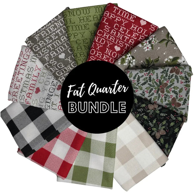 Cotton Fat Quarter Bundle Hustle & Bustle Set of 11