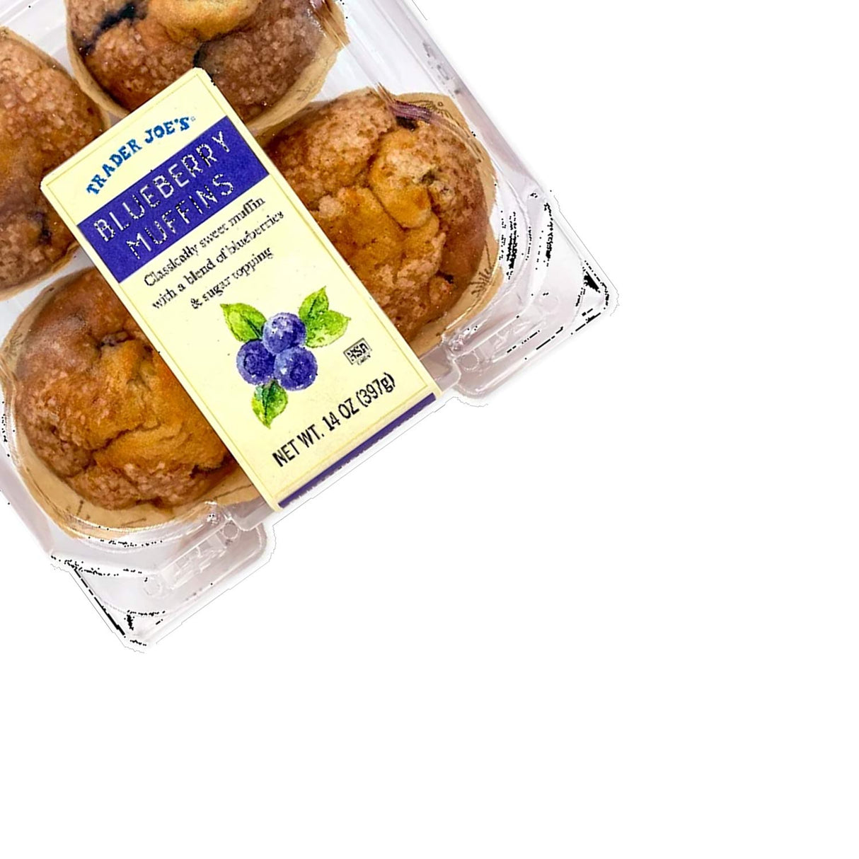Trader Joe’s Sweet & Delicious Blueberry Muffins 14 oz