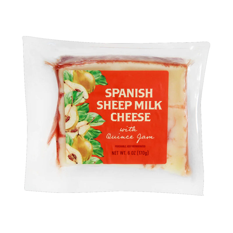 Spanish Sheep Milk Cheese with Quince Jam – Firm, Creamy Cheese with Sweet-Tart Fruit Veins
