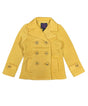 Girl's Honey Fleece Coat With Buttons Fleece Fabric - Honey, Double Breasted, Side Pockets (1 Piece)