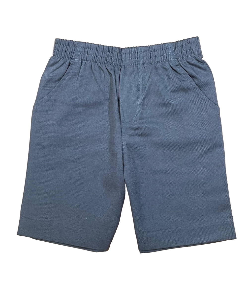 Boys All Elastic Waist Pull-Up Shorts - Boys Uniform Bottoms, Color Options, Size Options (1 Piece)