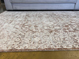 KAI 300 Polyester Rug - Cream Base, Textured Brick-Toned Oriental Motif, Grey Highlights, 5' 3" X 7' 4", 7' 9" X 10' 9", 10' X 13' (1 Unit)