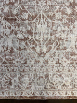 KAI 300 Polyester Rug - Cream Base, Textured Brick-Toned Oriental Motif, Grey Highlights, 5' 3" X 7' 4", 7' 9" X 10' 9", 10' X 13' (1 Unit)